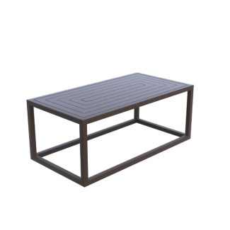 Grove 25 x 48 inch outdoor senior hospitality dining lounge aluminum cocktail coffee table